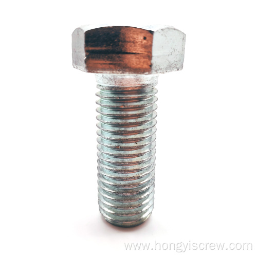 Carbon steel DIN931 hex bolt with thick shank